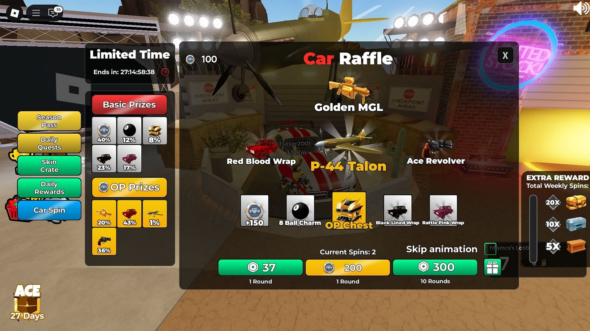 Use gacha to unlock new rewards (Image via Roblox)